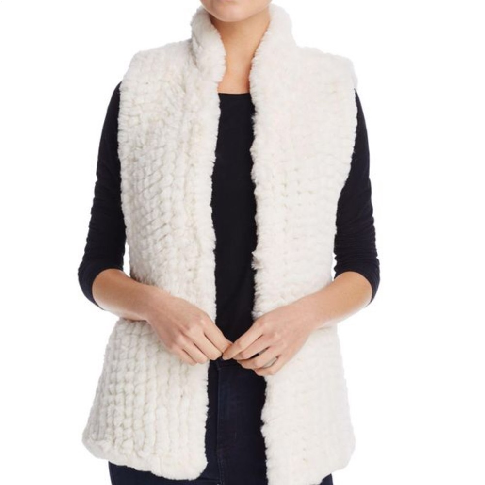 AQUA white fur vest!